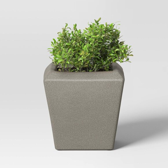 9.84" Square Planter Pot  - Charcoal Gray Ceramic - Threshold Studio McGee - Picture 3 of 7
